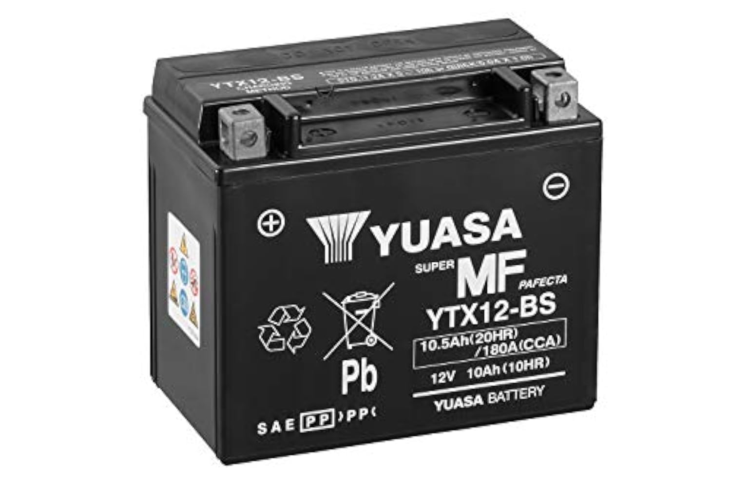 Yuasa YTX12 12V 180 CCA Maintenance Free VRLA AGM Motorbike Battery