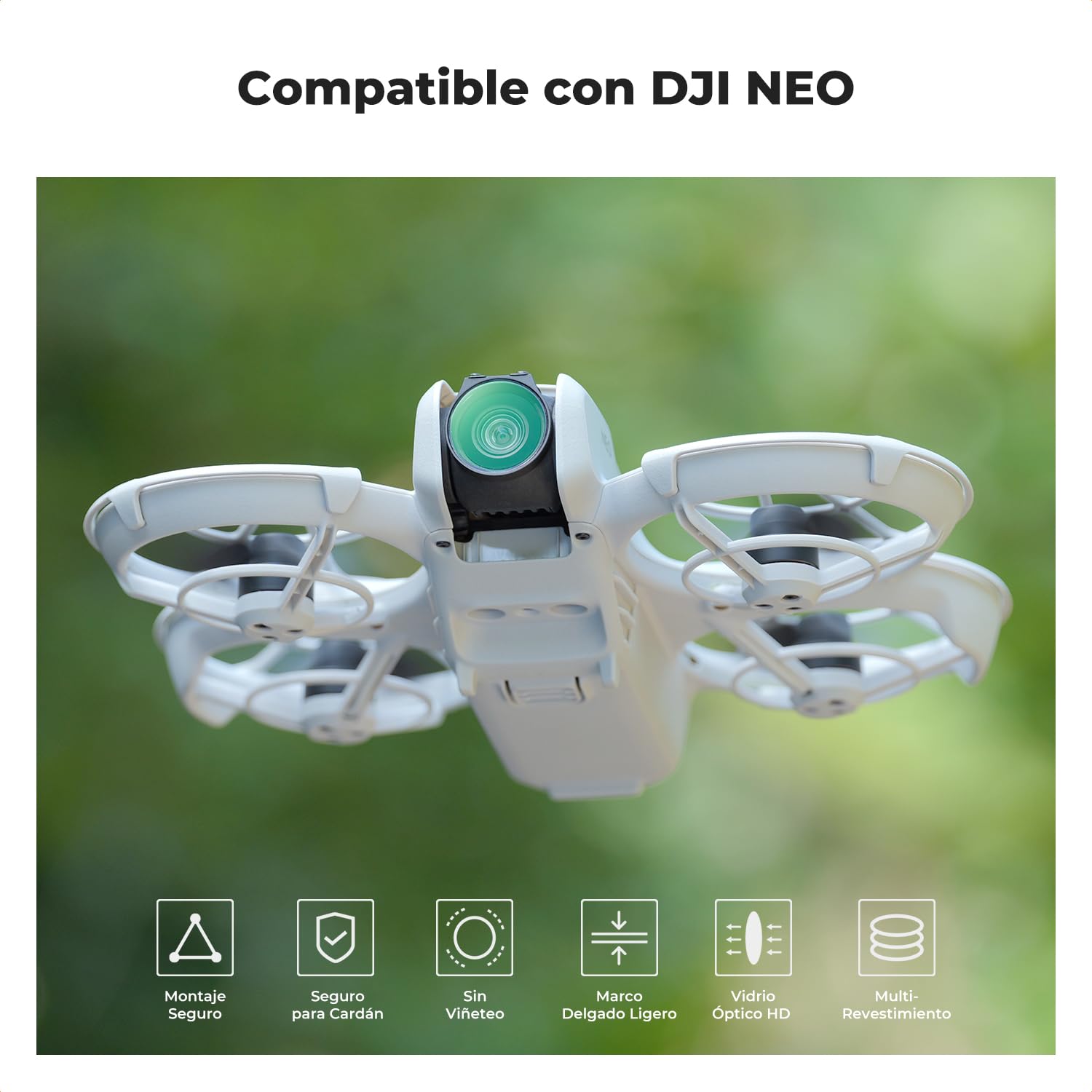 K&F CONCEPT Juego de 6 filtros ND para dji Neo, UV, CPL, ND8, ND16, ND32, ND64, Vidrio óptico con Revestimiento Multicapa