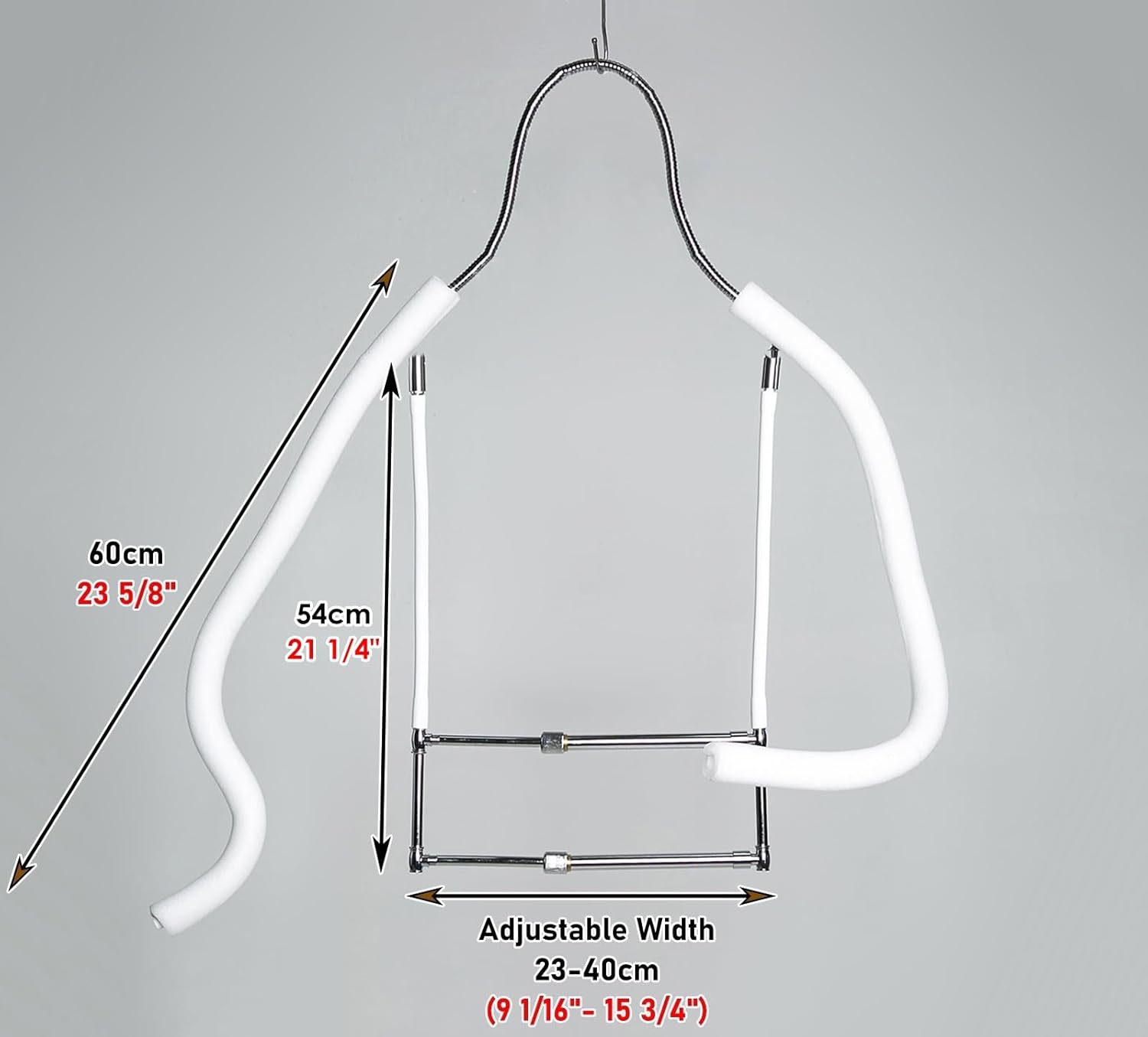 Adjustable Female Mannequin Dress Form - Space-Saving Hollow Torso Display Hanger for Clothes & Skirts, Portable Clothing Rack for Garment Showcases