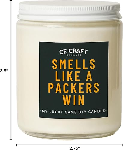 Miniatura 8 de Huele a Victoria de los Packers Vela Vela Perfumada Inspirada en el Fútbol Fragancia de Pino y Fraile Cera de Soja Vertida a Mano Regalo para