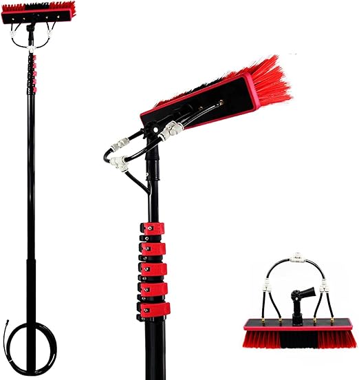 Extendable window cleaning kit telescopic brush 36ft/10.8M Water Fed