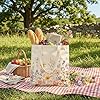 Avezano Tote Bag for Women Girls Spring Colorful Floral Canvas Tote Bag Reusable Aesthetic Canvas Tote Bags for Shopping Work Travel #1