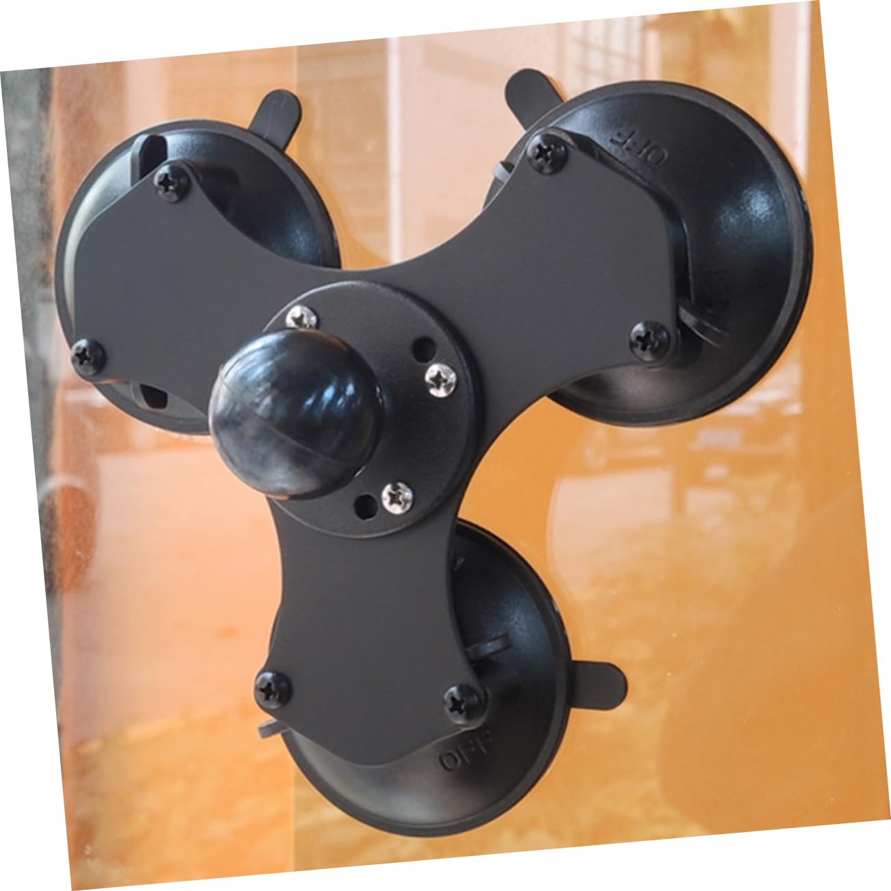 NUOBESTY Accesorios de Cabezal Esférico Soporte de Ventosa Triple para Parabrisas Compatible Soporte para Ventana y Montaje de Succión Ajustable