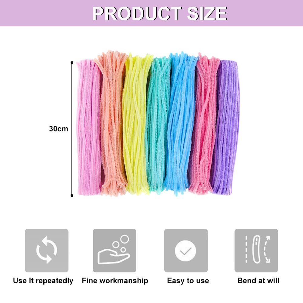 300 Piezas De Limpiapipas De Colores Para Manualidades - Incluye Accesorios Para Hacer Flores, Tallos, Perlas Y Bolsas, Ideal Para Proyectos DIY Y Regalos