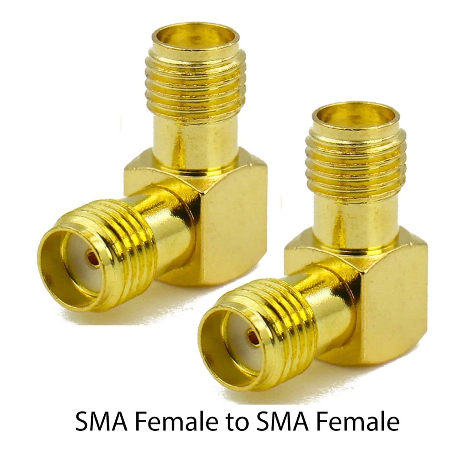 Adaptateur coaxial SMA mâle vers SMA mâle à angle droit de 90 degrés 50 Ohm pour antenne WiFi de drone FPV (type 1, 1 pièce)