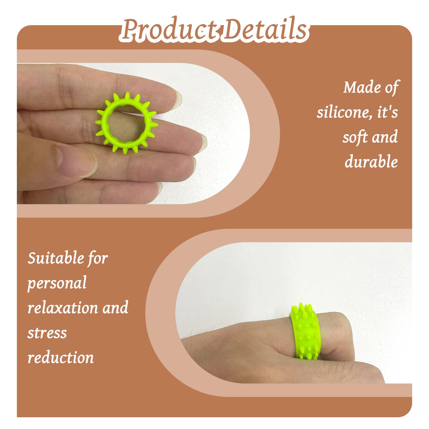 MXGHWG 18 Pieces of Silicone Rings, Decompression Ring Toys, Anxiety Relief Sensory Rings - Image 3
