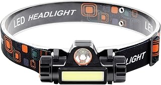 Briignite Head Torch, USB Rechargeable Headlamp with Super Bright 600lm, Detachable Head Flashlight, 240°Adjustable Beam, Lightweight COB Headlamp for Cycling Fishing Camping Emergency Car Repair