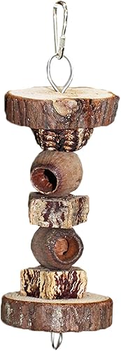 Exotic Nutrition Native Dumbbell - Jaula de madera natural para masticar, accesorio para conejos, cobayas, chinchillas, hámsters, ratas, ratones,