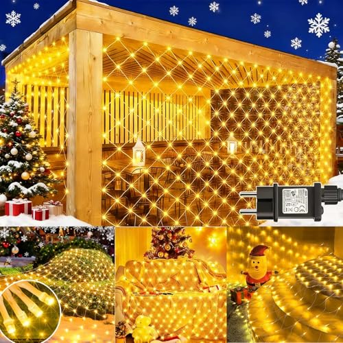 Lichternetz Außen 27 Joycome 2 Stück Lichternetz Weihnachten Außen 3 x 2 m 200 LED Netz...