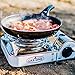 Gas One GS-800 Emergency Gear Camping Mini Butane Portable Gas Stove with Carrying Case, Stainless Steel, White
