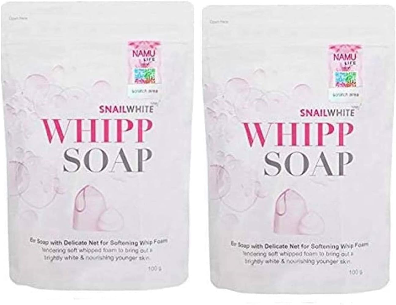 (Pack of 2) Snail Whipp Soap by Namu Life, 100g Each