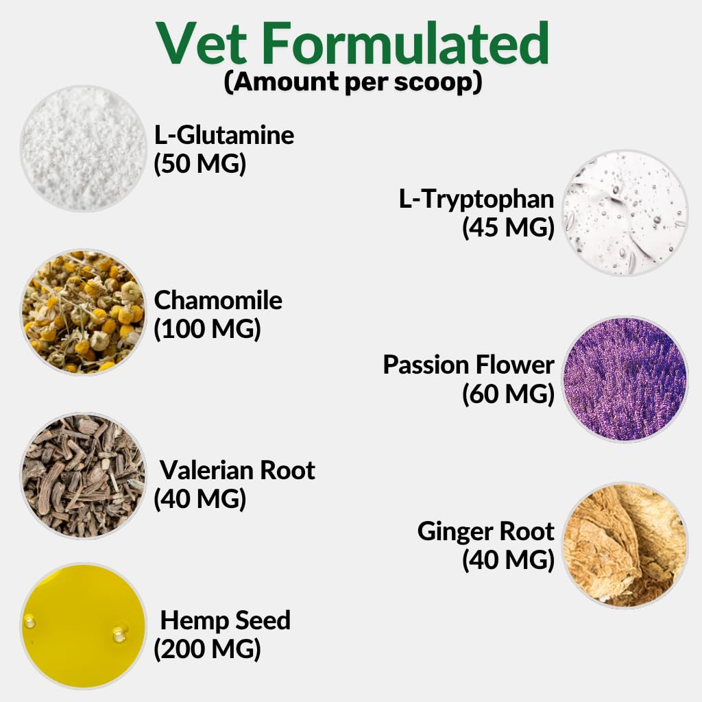 NutriPaw Cubrecomida calmante para gatos y perros, reduce el estrés, el miedo, la separación, los ladridos, la hiperactividad, la reactividad, la agresividad, los viajes, calma sin somnolencia