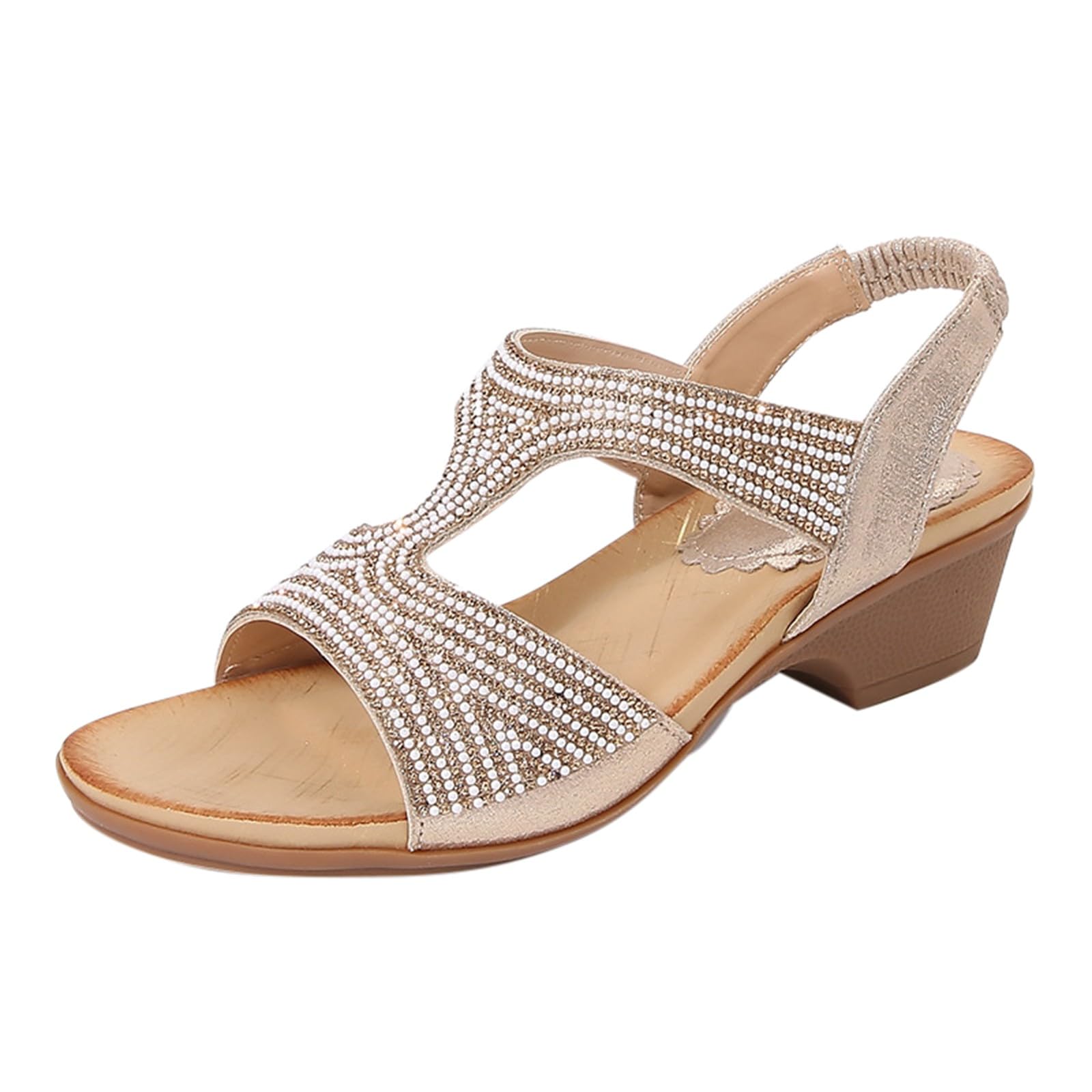 Generico Sandales CompenséEs Confortables LéGèRes AntidéRapantes Semelle Souple Respirantes Chaussures Femme éTé Mode Mules Support Pieds Larges Ville Plage