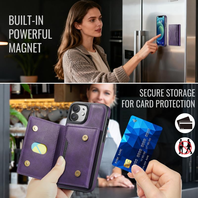 Funda iPhone 12 Pro con tarjetero magnético ideal para carga inalámbrica 6