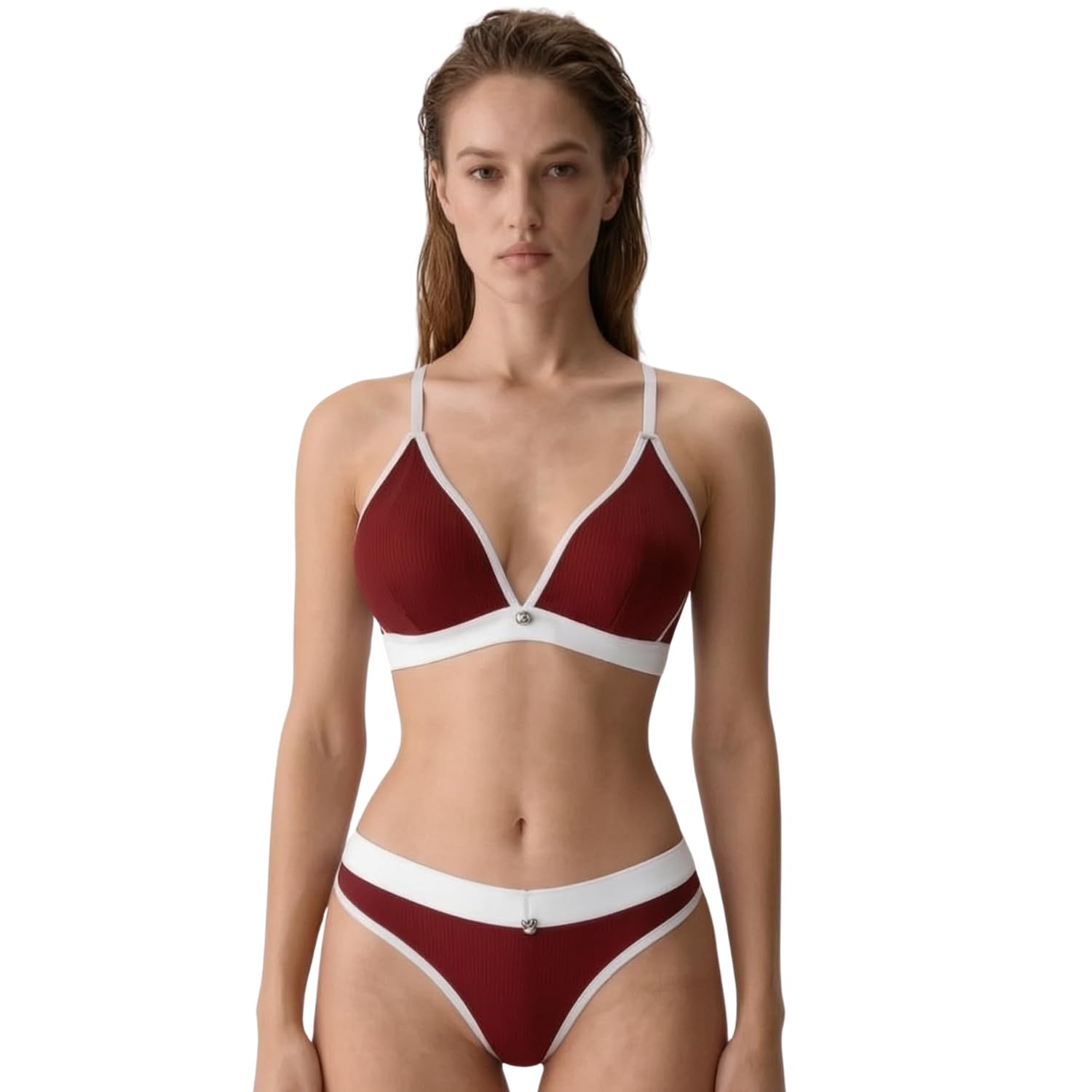 Women’s Padded Non-Wired Bra Panty Set | Comfortable Everyday Innerwear Lingerie Set | Adjustable Straps Bikini Panty Set-image-45