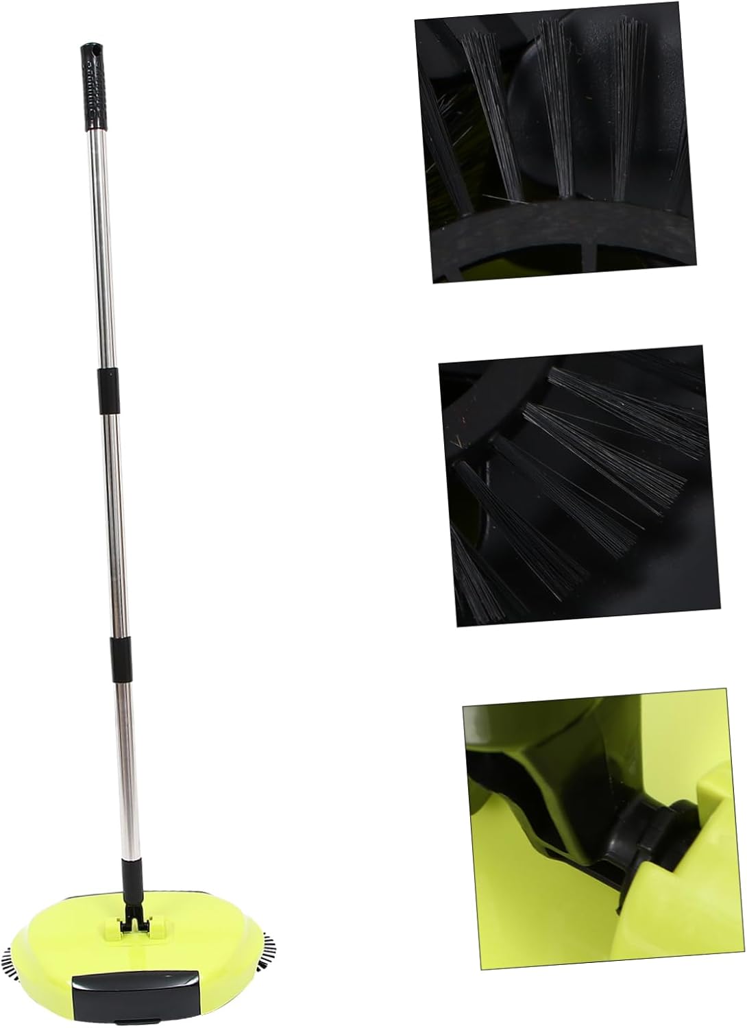 Homoyoyo Push Sweeper Broom Dustpan Set Multi-Functional Floor Cleaner 360° Rotation Comfortable Grip No Batteries Needed Random Color