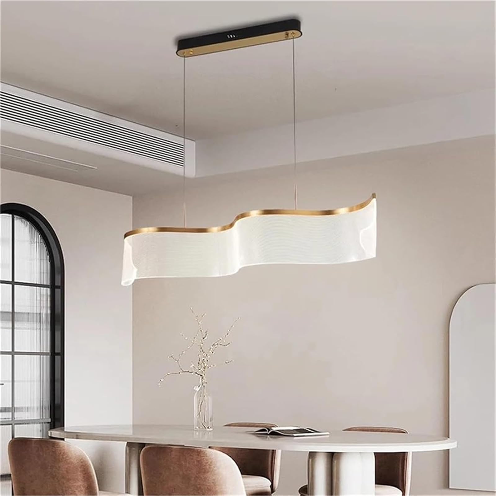 FZQSXAZU Pendant Light Ceiling Shade Dining Room Modern LED Chandeliers Hanging Lamp Indoor Decorative for Living Kitchen Island Bedroom(Warm Golds Lengths 120cm)