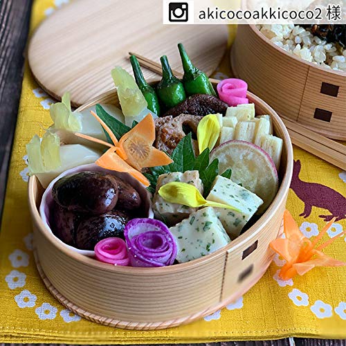 Amazon｜大舘工芸社 曲げわっぱ ひな弁当箱 2段 白木 秋田杉 日本製 各