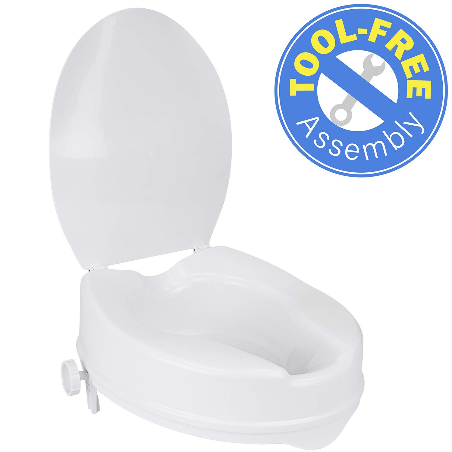 Buy Vaunn Medical ClampOn 4" Height Raised Toilet Seat Riser for