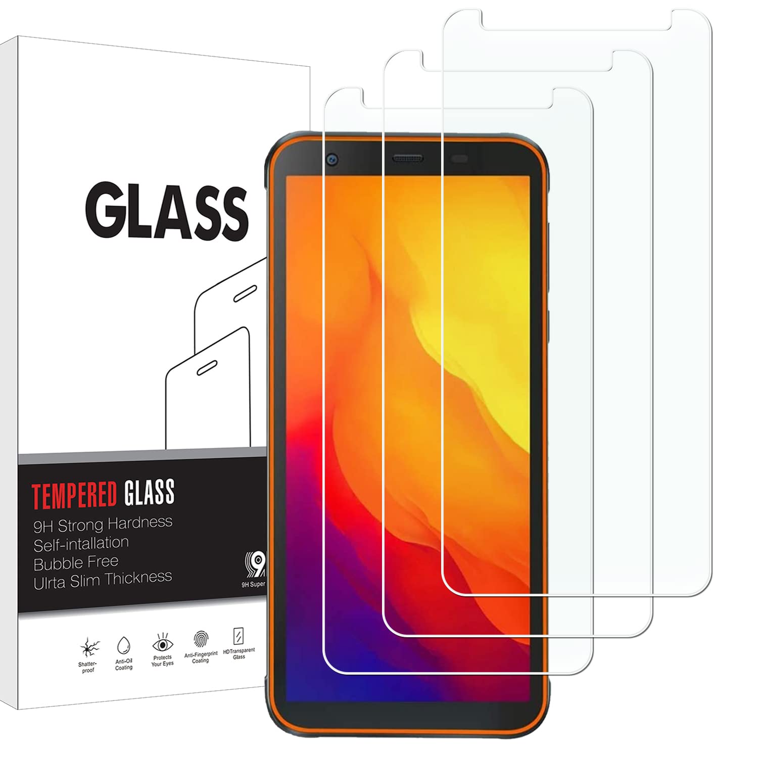 3er Pack Displayschutz Aus Gehärtetem Glas Für Blackview BV6300 Pro – 9H Härte, 0,33 Mm, HD Klar