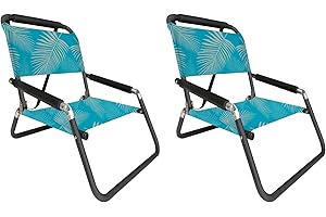 Neso Tents Beach Chairs | Aqua Fronds, Extra Large