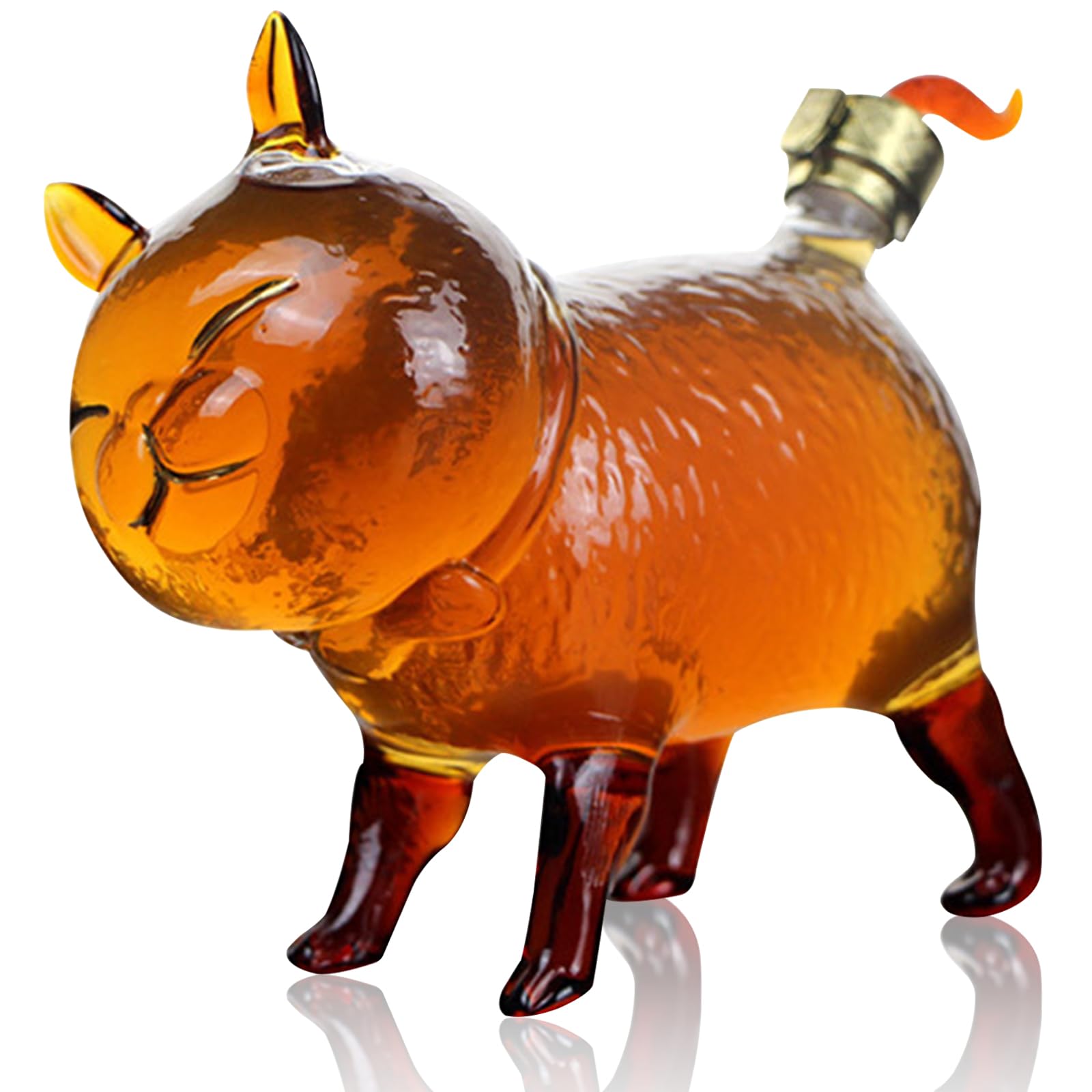 Amazon.co.jp: ウイスキーデカンタ ブランデー デカンタ 猫の形 750ml