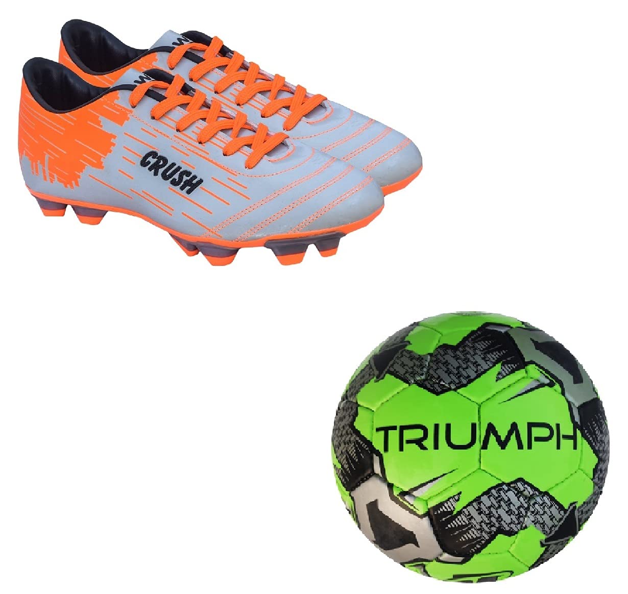 triumph Football Pvc Boss Green With Gowin Football Shoe Crush Silver Orange Size-9-picture-46