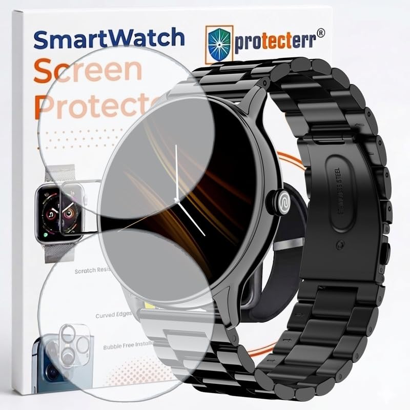 Image of 2-Pack Screen Protector for Noise Twist Go 1.39 inch Smartwatch - Flexible TPU Screen Guard, HD Clear, Anti Scratch, Bubble Free, Full Coverage Film - Not Tempered Glass