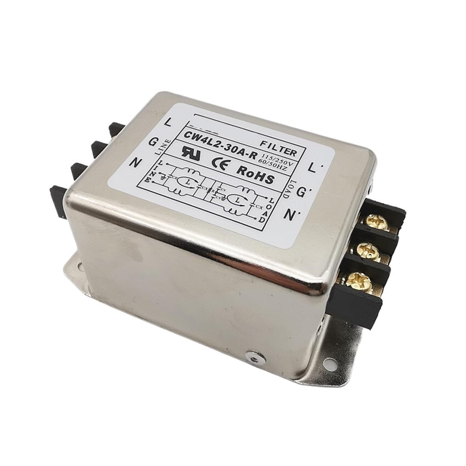 Filtro CW4L2-30A-R 30A suprime interferencias con bloque de terminales estable