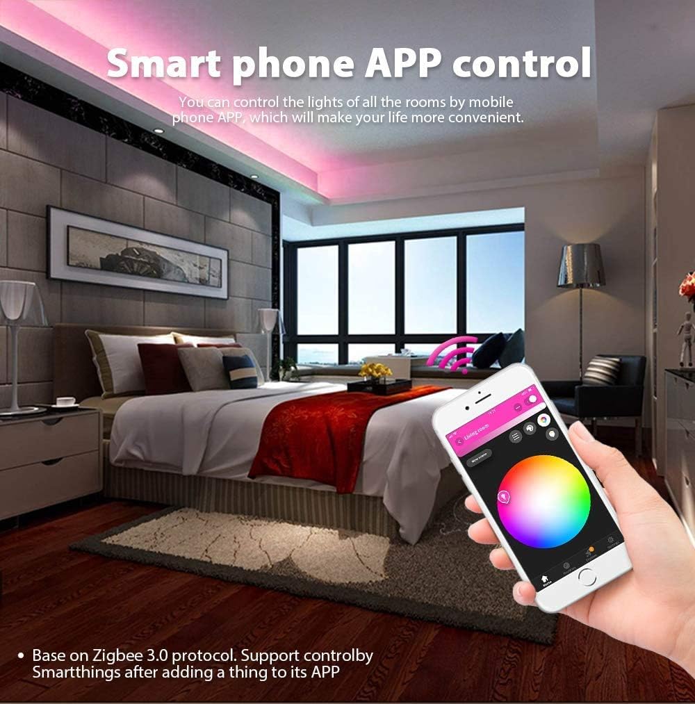 PRO RGBW Controller Zigbee LED Controller Smart Strip Light Controller RGBW Dimmable Controller, DC12-24V, 6A Max/Channel