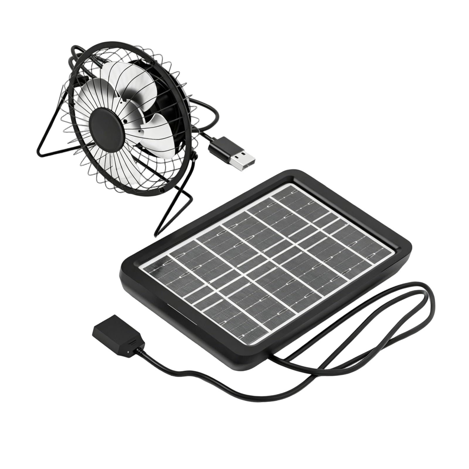 APGLSXY Solar Panel Cooling Ventilation Fan Waterproof Construction Exhaust Fan High Efficiency for Home Garage Workshop Use Table