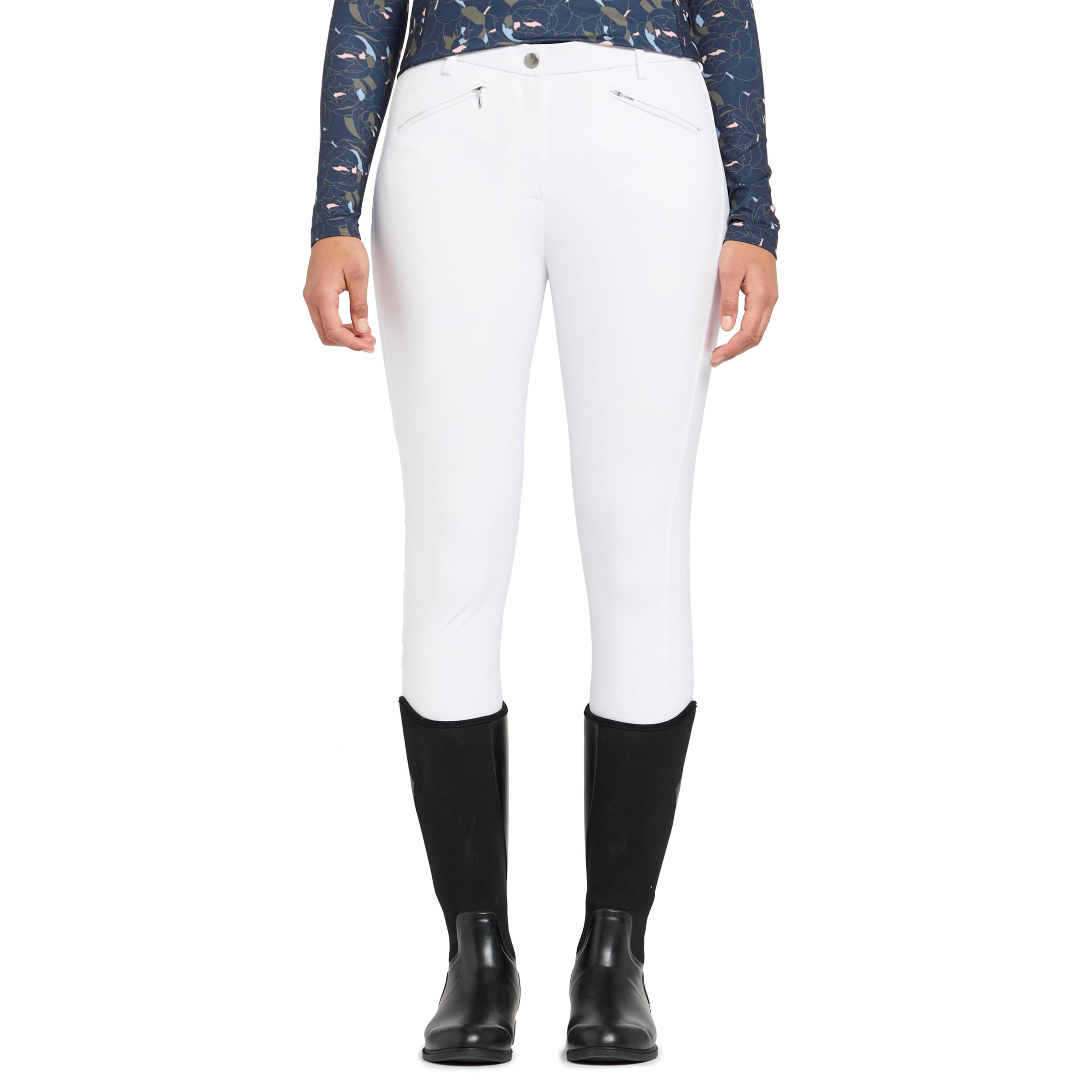 Aubrion - Pantalones para Montar Thompson para Mujer (71cm-R) (Blanco)