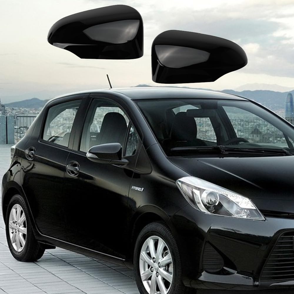 Cubierta de Espejo Retrovisor, Funda para Espejo de Coche Carcasa de Espejo Retrovisor de Coche Accesorios de Repuesto Compatible con Yaris
