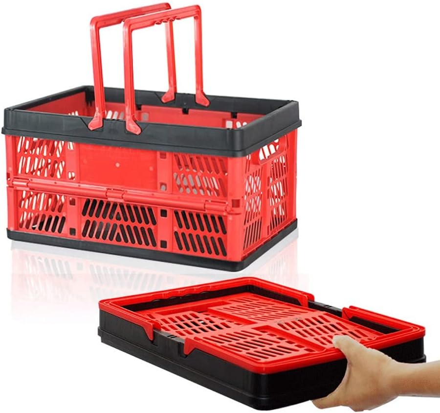 Fruit Picking Basket Stackable Picnic Basket Beer Plastic Basket Kids Miscellaneous Storage Basket Folding (Color : E, Size : As Shown) (D As Shown)