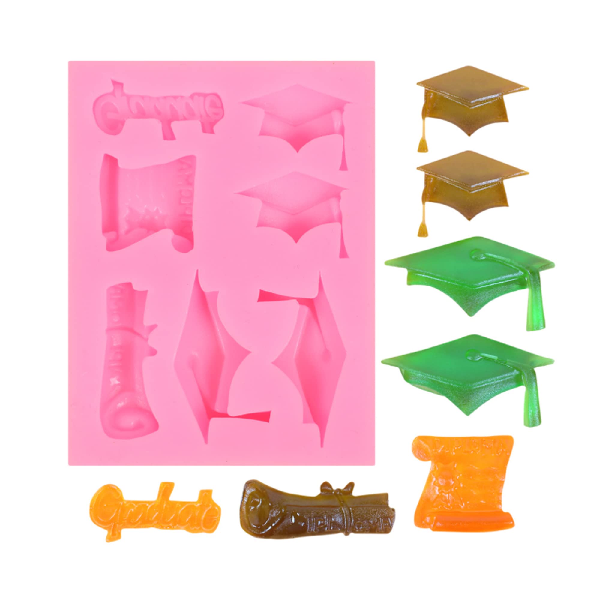 RELAND SUN Stampo in silicone per cubetti di ghiaccio per lecca-lecca, cioccolato, fondente, gelatina, caramello