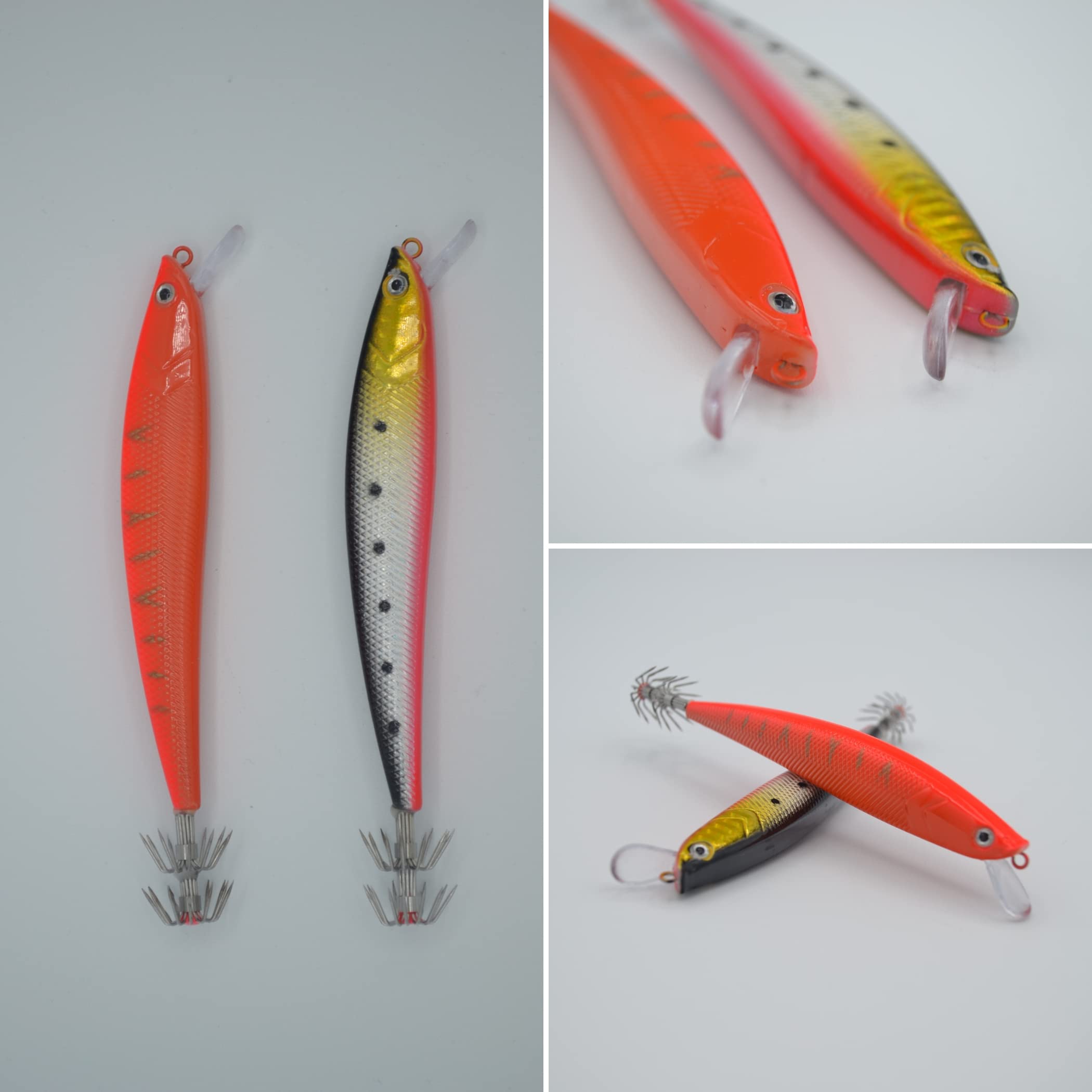 10 PZ ESCA Calamari, gamberetti, polpo, Esca Luminosa 10cm 11.7g EUR 25