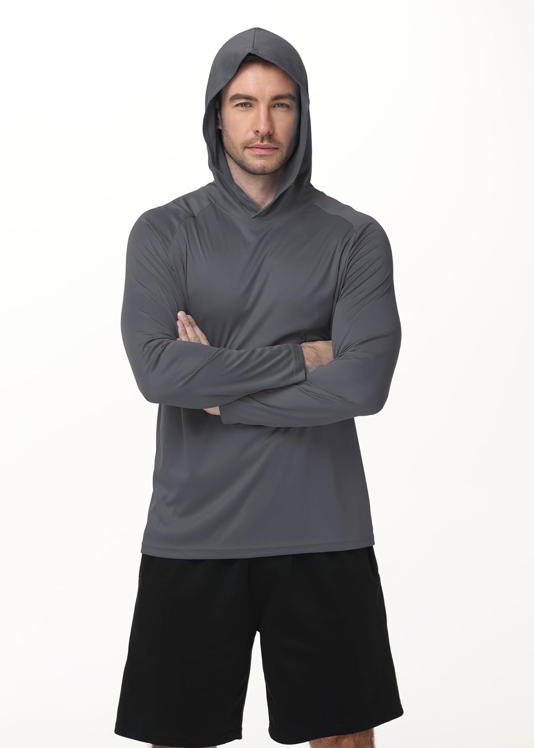 GEEK LIGHTING 3 Packs UPF 50+ Hooded Shirts Sun Protection Hoodie for Hiking Running Fishing Swim Rash Guard - Image 2