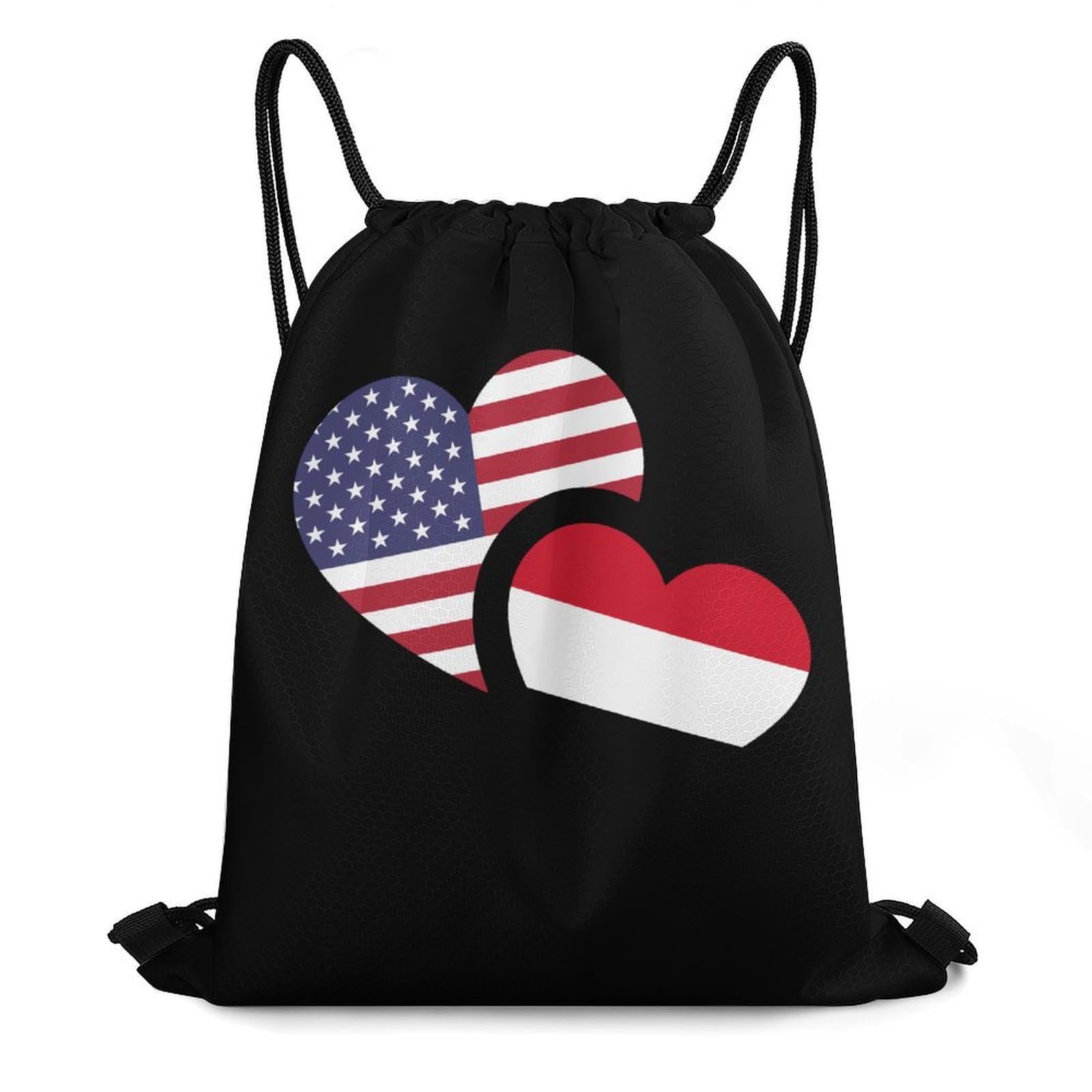 Yemen US Flag Drawstring Backpack Durable Sport Gym Bags Daypack for Men Women 35 * 42cm