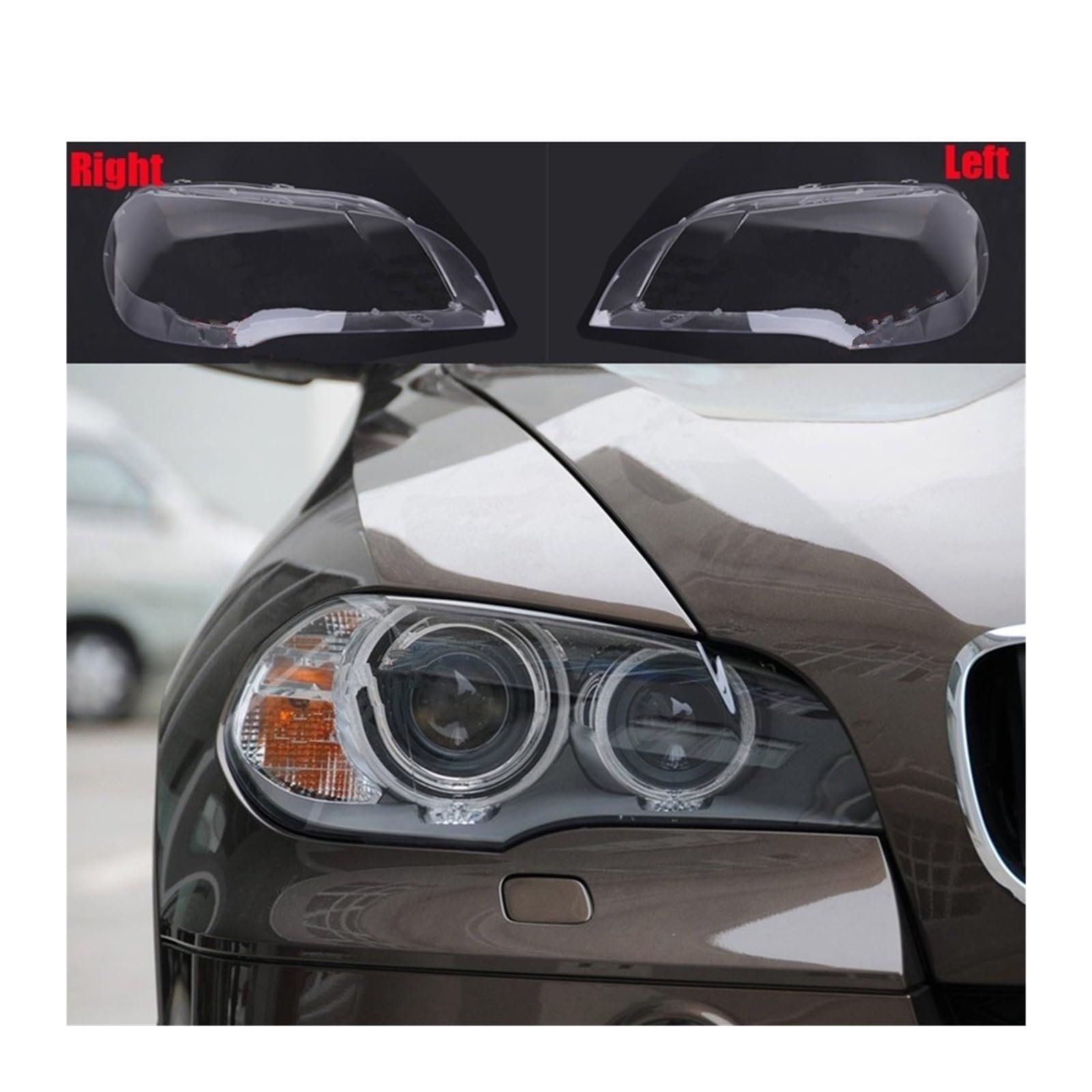 Koplampafdekking Voor Bmw X5 E70 2007-2013 Auto Koplamp Glas Koplampen Transparante Lampenkap Lamp Shell E70 Koplamp Cover Lens Lampenkap (Maat : Rechts Koplampafdekking Voor Bmw X5 E70 2007-2013 Auto Koplamp Glas Koplampen Transparante Lampenkap Lamp Shell E70 Koplamp Cover Lens Lampenkap (Maat : Rechts