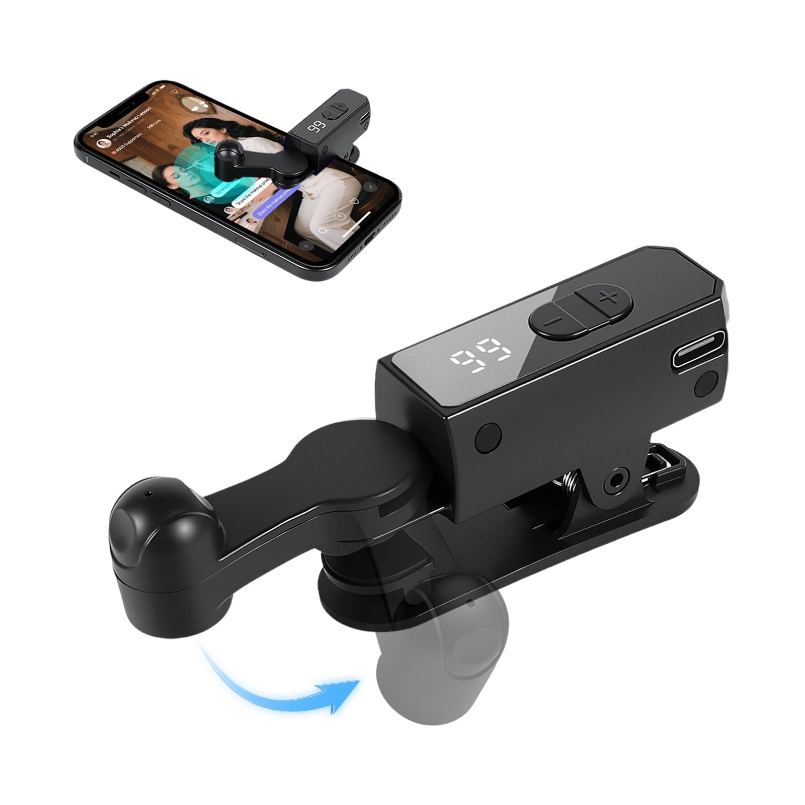 Aylthyo Wireless Auto Clicker for Smart Phone, Rechargeable Phone Screen Device Speed Clicker for iPhone iPad Apps, Fast Click Continuous Click for Tiktok, Live Broadcasts Likes