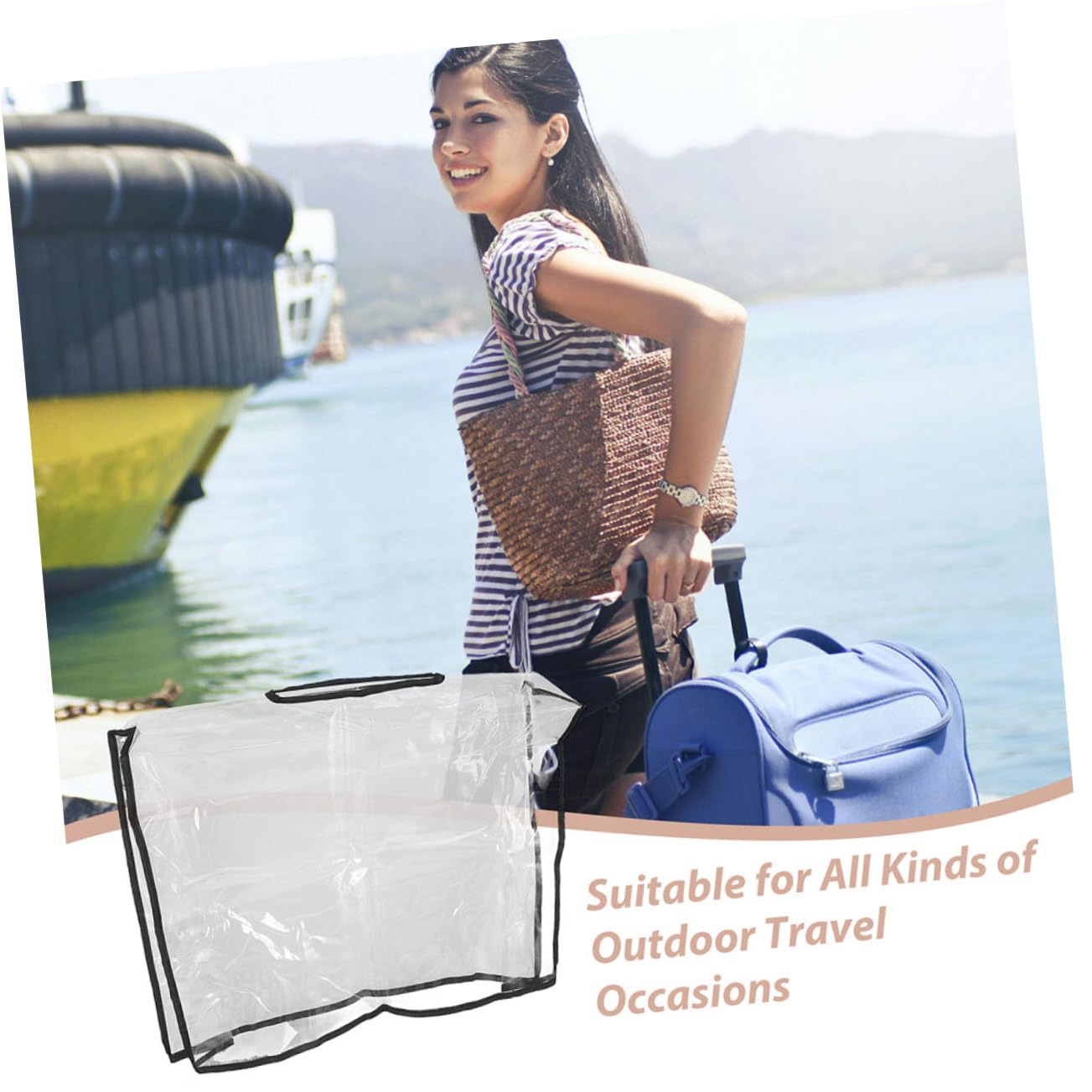 Didiseaon 2piezas Cubierta Transparente para Bolso Tote De Mano Protector Fundas Resistentes Al Agua para Viajes Senderismo y Ciclismo