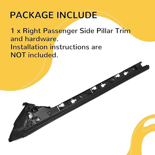 Miniatura 6 de KUAFU Soporte de montaje de moldura interior A-Pillar compatible con Ford Explorer 2011-2019 Reemplazo para BB5Z-7803136-BA Moldeo lateral de