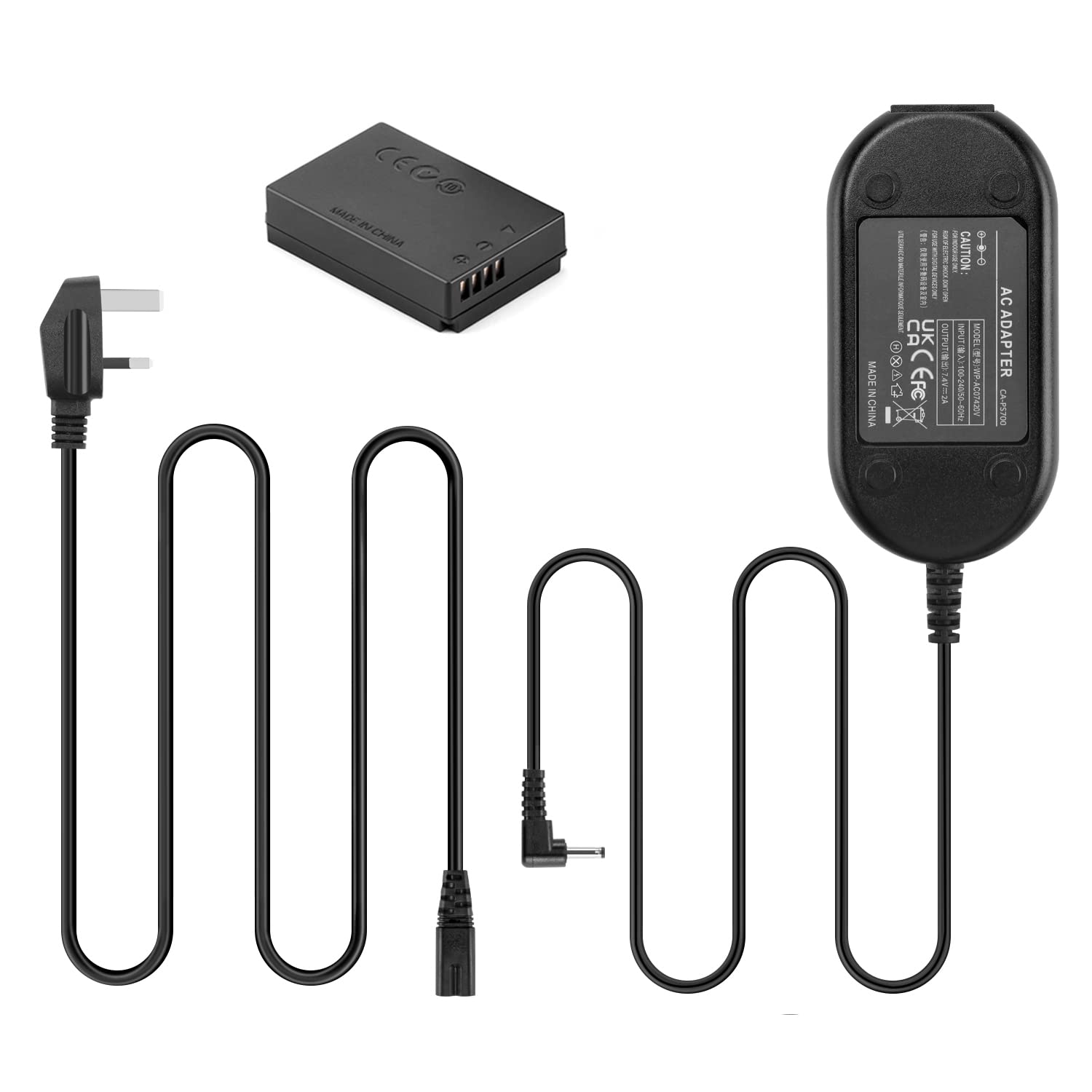 RaeisuspCA-PS700 AC Power Adapter DR-E12 DC Coupler ACK-E12 LP-E12 Dummy Battery for Canon EOS-M EOS-M2 EOS M10 M50 M100 Camera