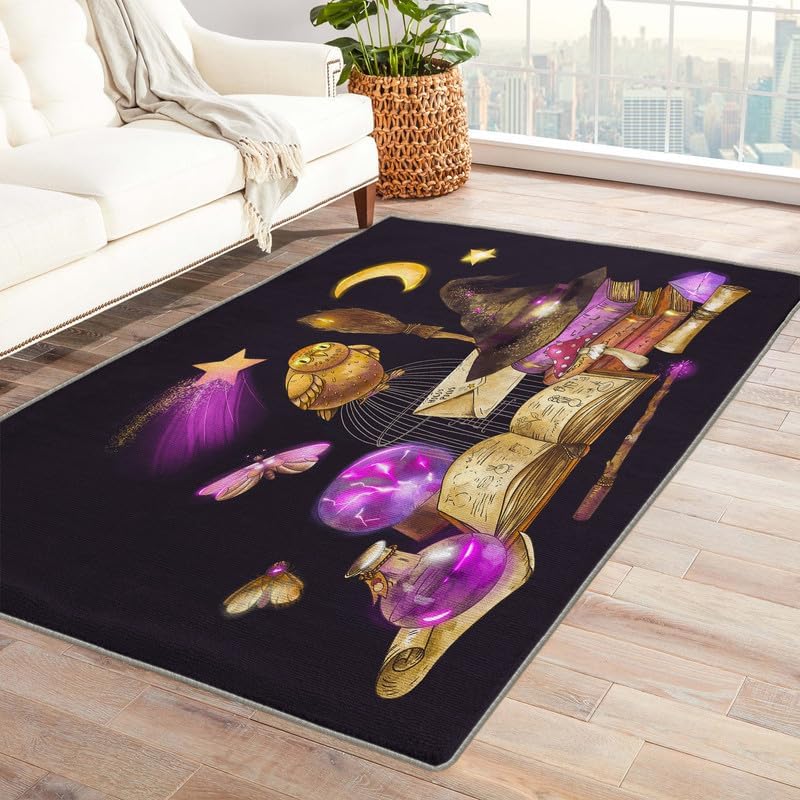 Miniatura 8 de Alfombras lavables para sala de estar, dormitorio, divertida alfombra de esqueleto y decoración del hogar, alfombra de área de Halloween de 3 x 5