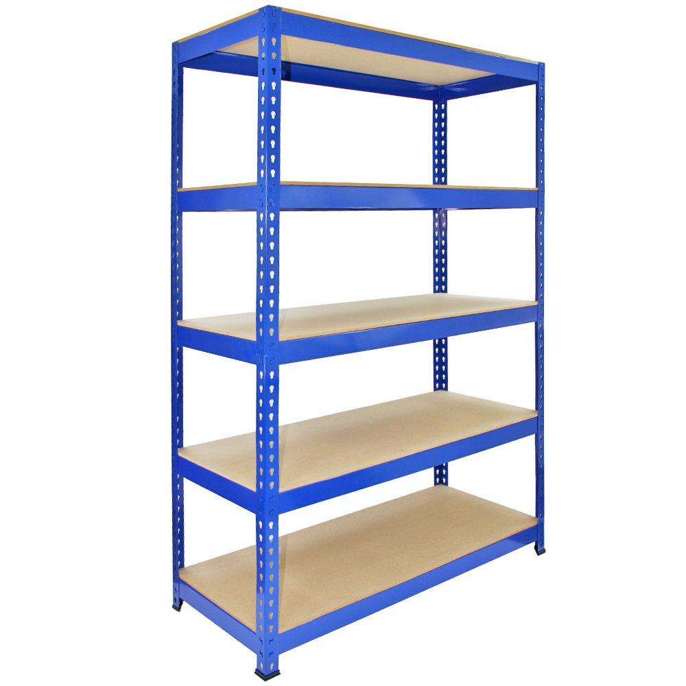 Monster Racking 5 x wytrzymałe metalowe stojaki | 2 x duże (90 cm szerokości) i 3 x bardzo duże (120 cm) szerokości | półki do przechowywania regałów do warsztatu garażowego