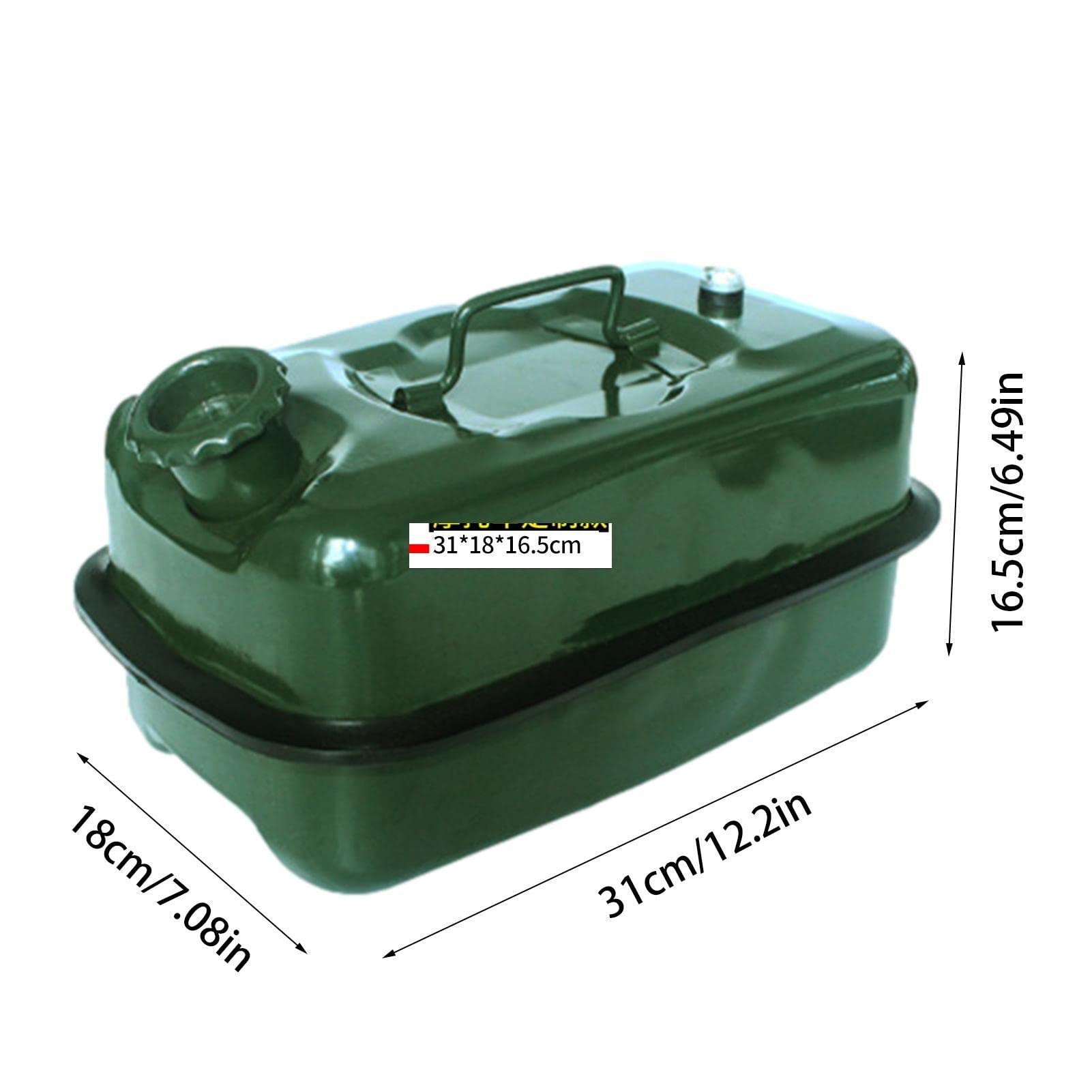 Bidon d' portable en métal de 3 l pour , bidon de réserve d' , réservoir carré de carburant en acier inoxydable, réservoir anti-fuite