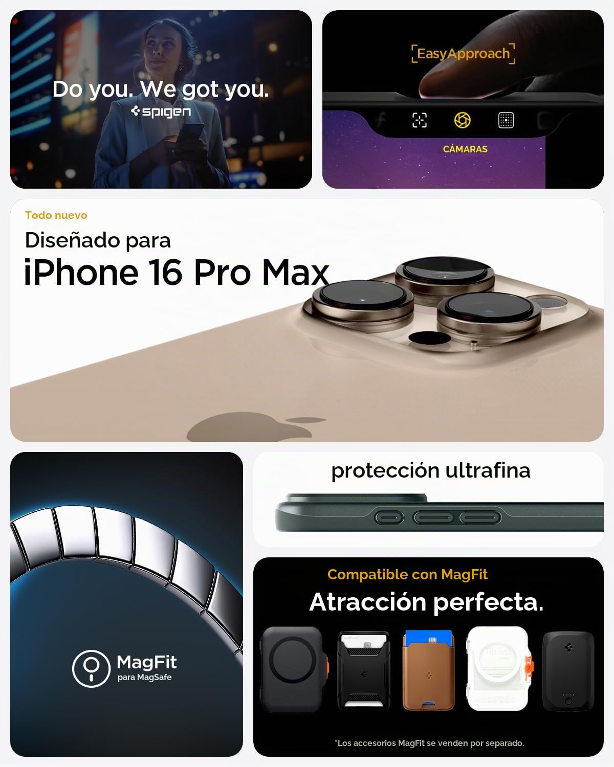 Spigen Funda para iPhone 16 Pro MAX, Thin Fit MagFit Compatible con MagSafe - Verde Cian