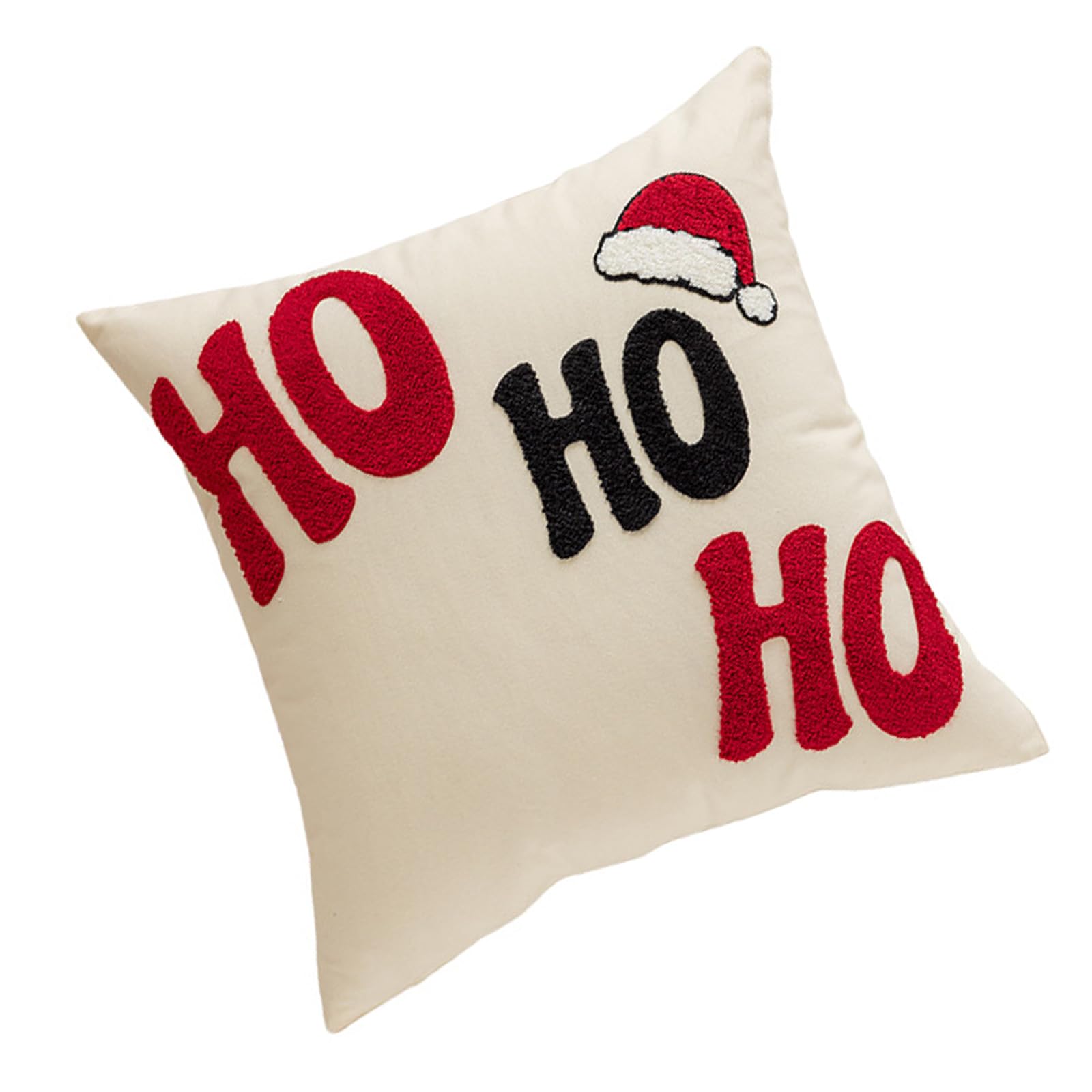 Nucelit Christmas Themed Towel Embroidered Pillowcase Throw Pillow Case Soft Comfortable Cushion Sleeve for Home Decoration Seasonal Sofa Accessory