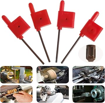 Lathe Boring Bar Turning Tool Turning Tools Holder Set S06K/S07K/S08K/S10K-SCLCR06 Lathe Turning Tools Holder Set with 10Pcs Carbide Inserts CCMT060204 and 4Pcs Wrenches