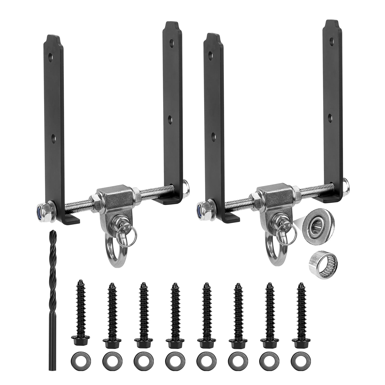 Yyiwhmy 2 Heavy Duty Swing Hangers, Wooden 180° Swing Set Accessories Hammock 660LB Capacity Playground Hammock Chair Rope, Sandbag Porch, Hanging Heavy Punching Bags (2 Pack)